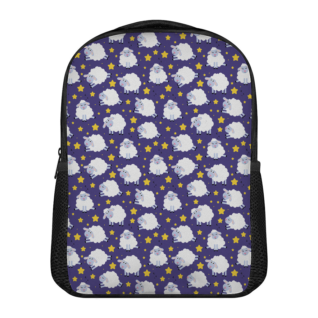 Star And Sheep Pattern Print Casual Backpack