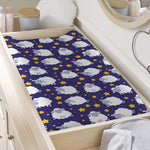 Star And Sheep Pattern Print Changing Pad Cover