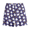 Star And Sheep Pattern Print Cotton Shorts