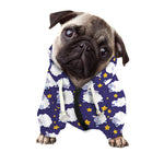 Star And Sheep Pattern Print Dog Zip Up Hoodie