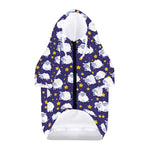 Star And Sheep Pattern Print Dog Zip Up Hoodie