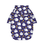 Star And Sheep Pattern Print Dog Zip Up Hoodie