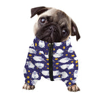 Star And Sheep Pattern Print Dog Zip Up Jacket