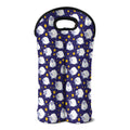 Star And Sheep Pattern Print Double Neoprene Wine Tote