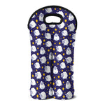 Star And Sheep Pattern Print Double Neoprene Wine Tote