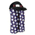 Star And Sheep Pattern Print Double Neoprene Wine Tote
