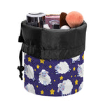 Star And Sheep Pattern Print Drawstring Makeup Bag
