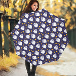 Star And Sheep Pattern Print Foldable Umbrella