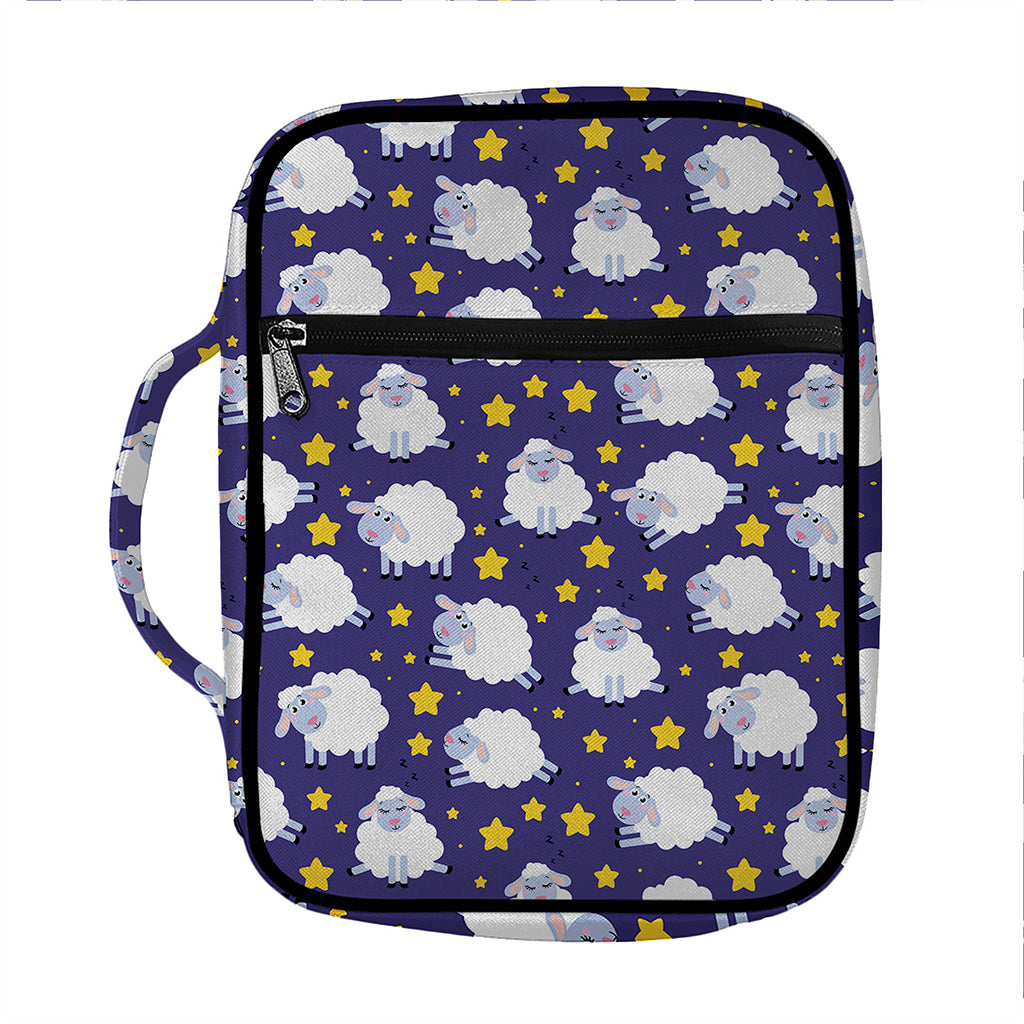 Star And Sheep Pattern Print Front Pocket Bible Bag