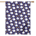 Star And Sheep Pattern Print House Flag