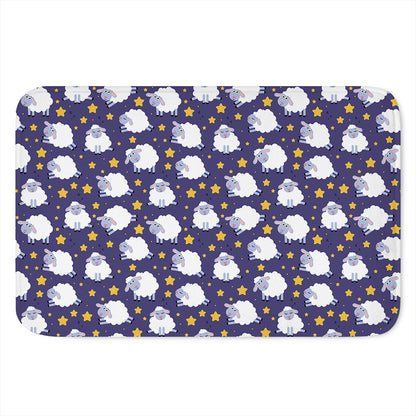 Star And Sheep Pattern Print Indoor Door Mat