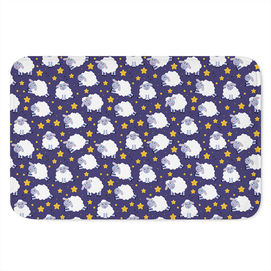 Star And Sheep Pattern Print Indoor Door Mat