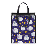 Star And Sheep Pattern Print Insulated Lunch Tote