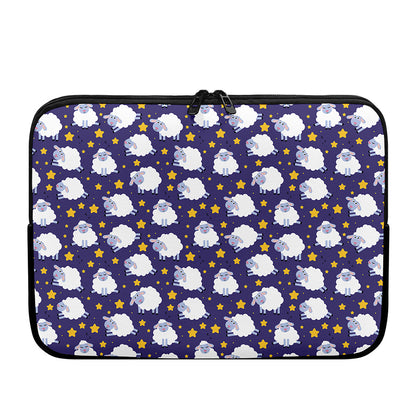 Star And Sheep Pattern Print Laptop Sleeve