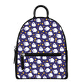 Star And Sheep Pattern Print Leather Backpack