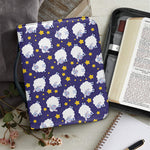 Star And Sheep Pattern Print Leather Bible Cover