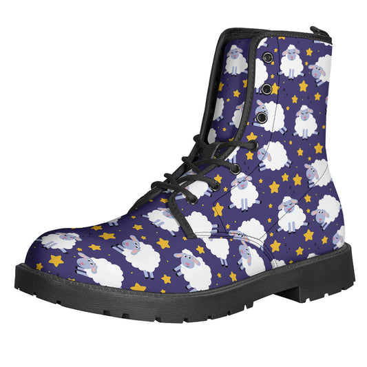 Star And Sheep Pattern Print Backpack