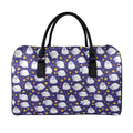 Star And Sheep Pattern Print Leather Duffel Bag