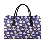 Star And Sheep Pattern Print Leather Duffle Bag