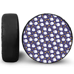 Star And Sheep Pattern Print Leather Spare Tire Cover