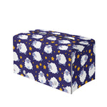 Star And Sheep Pattern Print Leather Tissue Box Cover