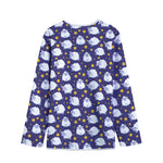 Star And Sheep Pattern Print Long Sleeve Short Coat