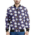 Star And Sheep Pattern Print Men's Bomber Jacket