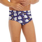 Star And Sheep Pattern Print Men's Briefs