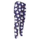 Star And Sheep Pattern Print Men's Compression Pants