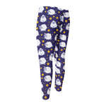Star And Sheep Pattern Print Men's Compression Pants