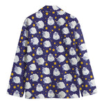 Star And Sheep Pattern Print Men's Cotton Blazer