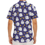Star And Sheep Pattern Print Men's Deep V-Neck Shirt