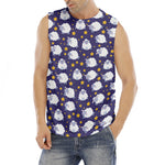 Star And Sheep Pattern Print Men's Fitness Tank Top