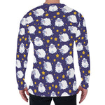 Star And Sheep Pattern Print Men's Long Sleeve T-Shirt