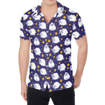 Star And Sheep Pattern Print Men's Shirt