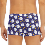Star And Sheep Pattern Print Men's Short Boxer Briefs