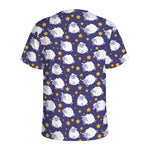 Star And Sheep Pattern Print Men's Sports T-Shirt