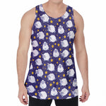 Star And Sheep Pattern Print Men's Velvet Tank Top