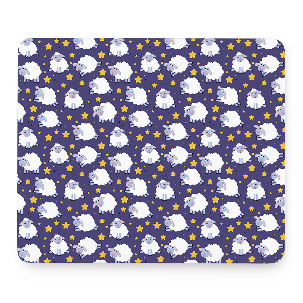 Star And Sheep Pattern Print Mouse Pad