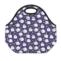 Star And Sheep Pattern Print Neoprene Lunch Bag