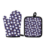 Star And Sheep Pattern Print Oven Mitt And Pot Holder Set