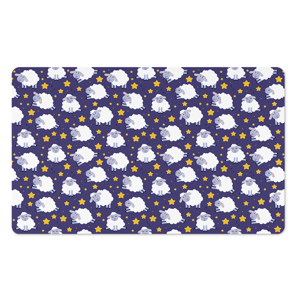 Star And Sheep Pattern Print Polyester Doormat