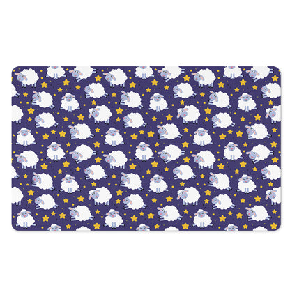Star And Sheep Pattern Print Polyester Doormat