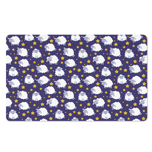 Star And Sheep Pattern Print Polyester Doormat
