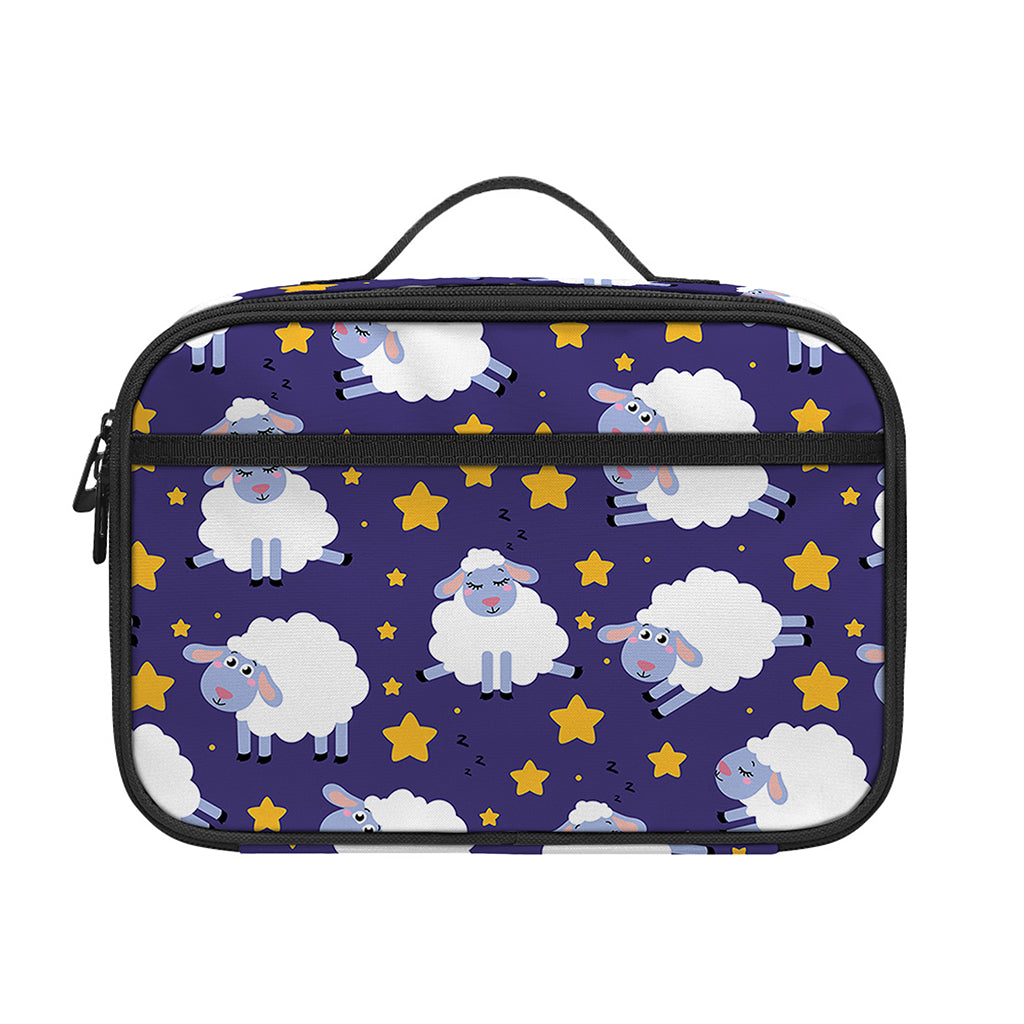 Star And Sheep Pattern Print Portable Lunch Bag