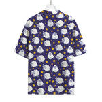 Star And Sheep Pattern Print Rayon Hawaiian Shirt