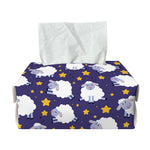 Star And Sheep Pattern Print Rectangle Tissue Box Cover
