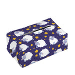Star And Sheep Pattern Print Rectangle Tissue Box Cover