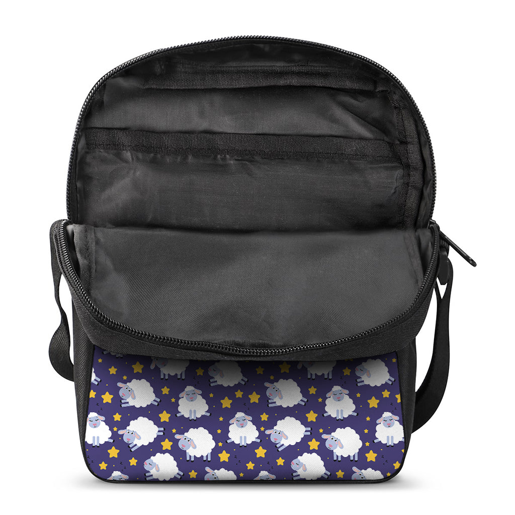 Star And Sheep Pattern Print Rectangular Crossbody Bag