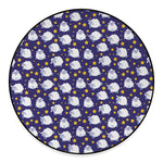 Star And Sheep Pattern Print Round Floor Mat